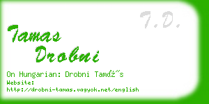 tamas drobni business card